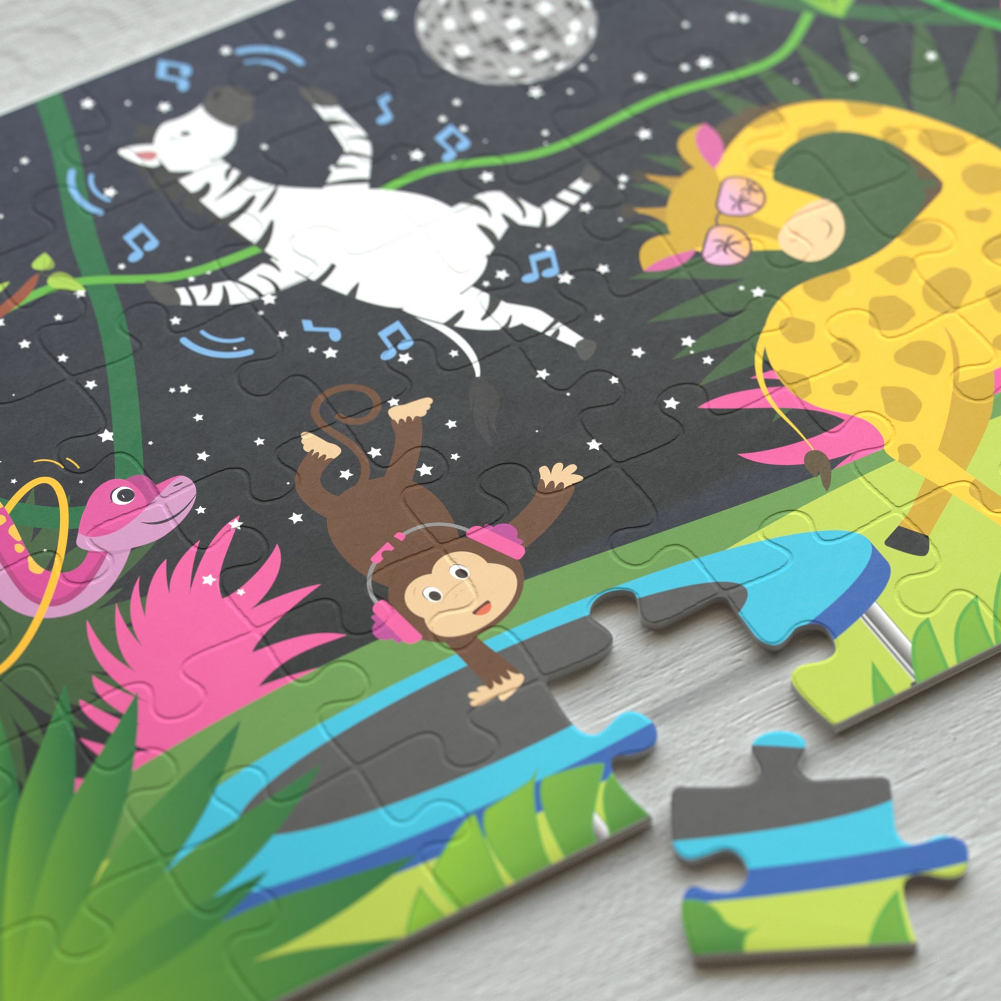 jungle jigsaw puzzle gift for boy or girl, 48 pieces